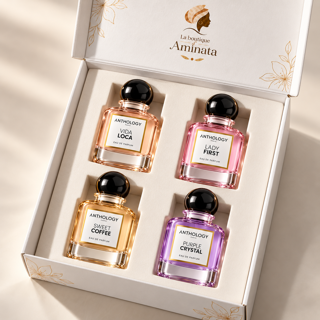 Coffret 4 eaux de parfum femme 100 ml – La Boutique d'Aminata