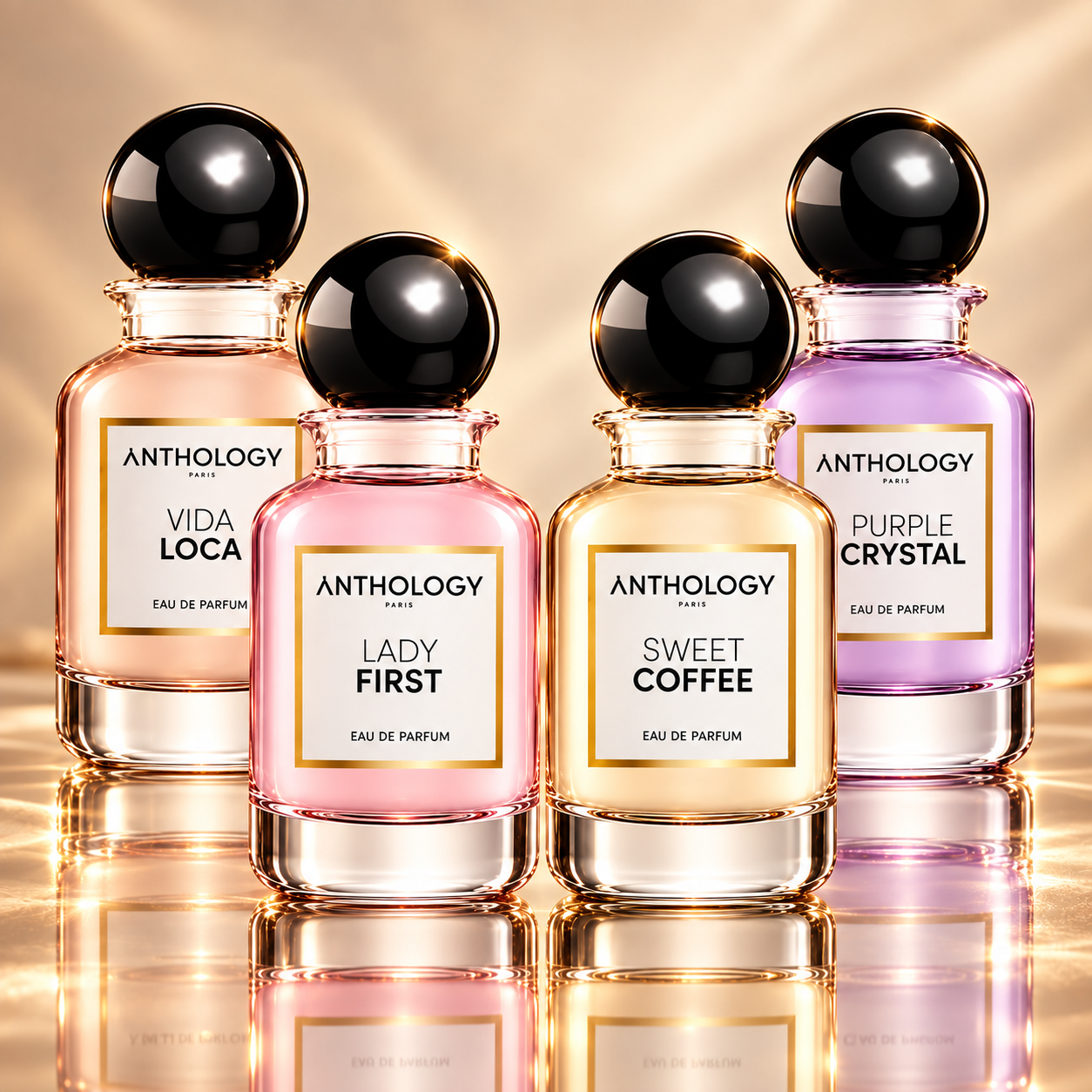 Les 4 eaux de parfum du coffret